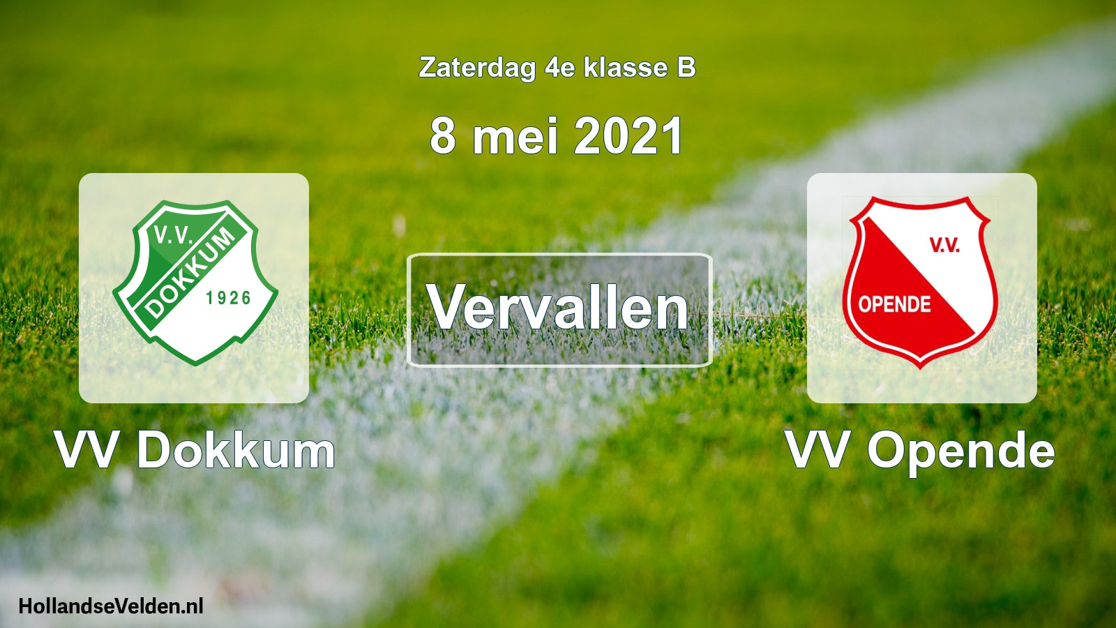 Scheduled Match: VV Dokkum - VV Opende (8 May 2021)