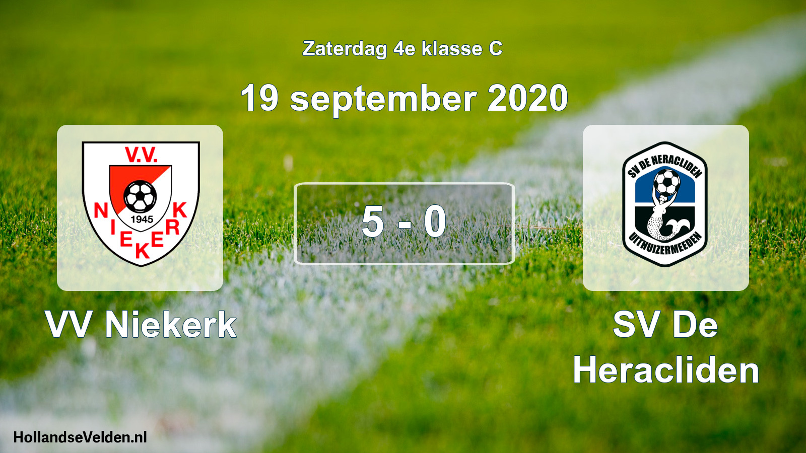 Total number of matches played: VV Niekerk - SV De Heracliden 5 - 0 (19 September 2020)