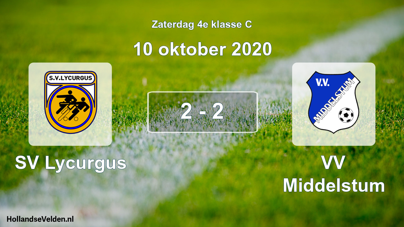 Total number of matches played: SV Lycurgus - VV Middelstum 2 - 2 (10 October 2020)