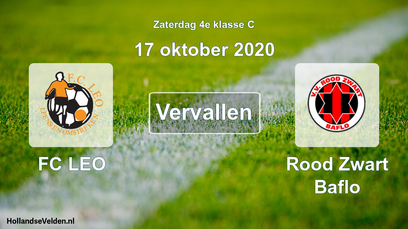 Scheduled Match: FC LEO - Rood Zwart Baflo (17 October 2020)
