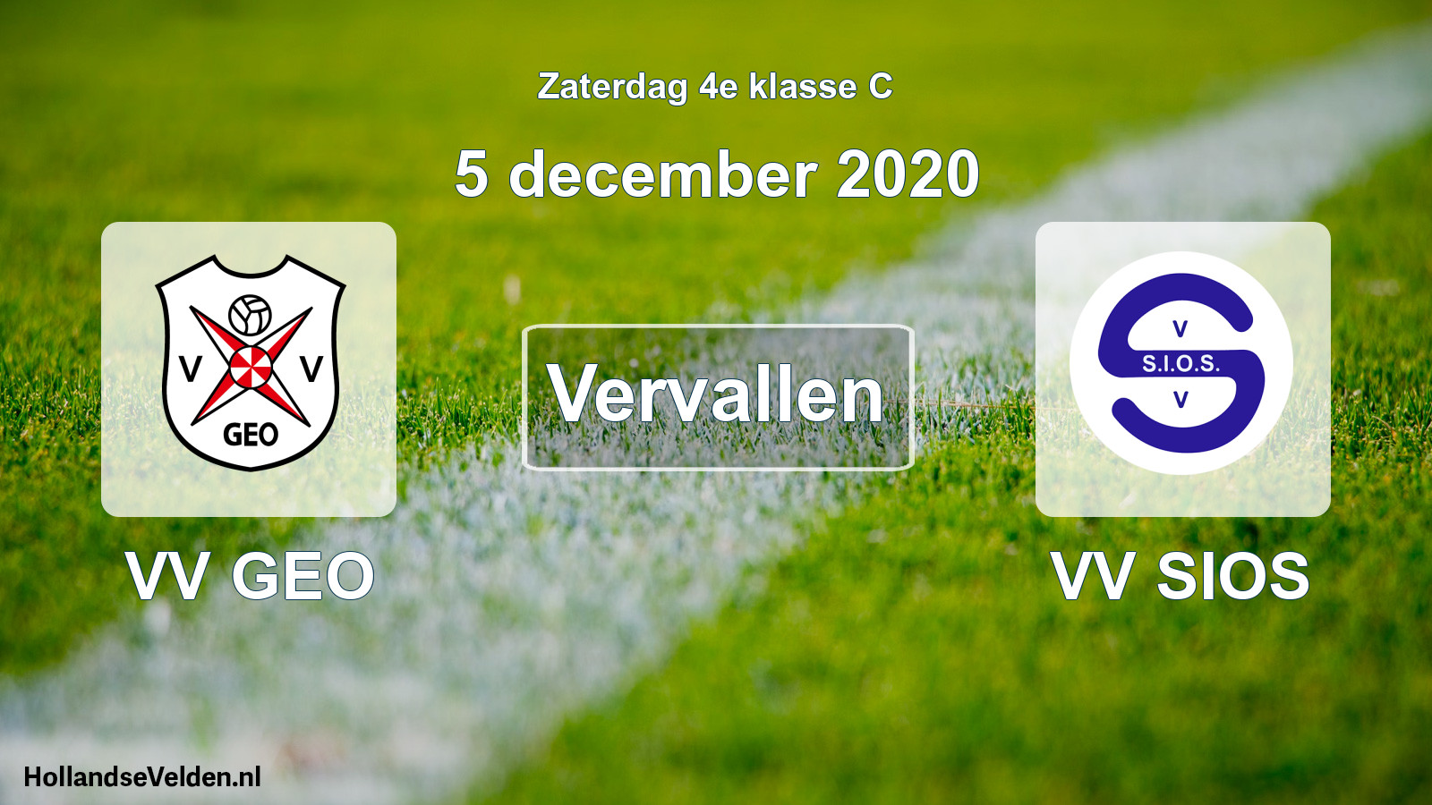 Scheduled Match: VV GEO - VV SIOS (5 December 2020)