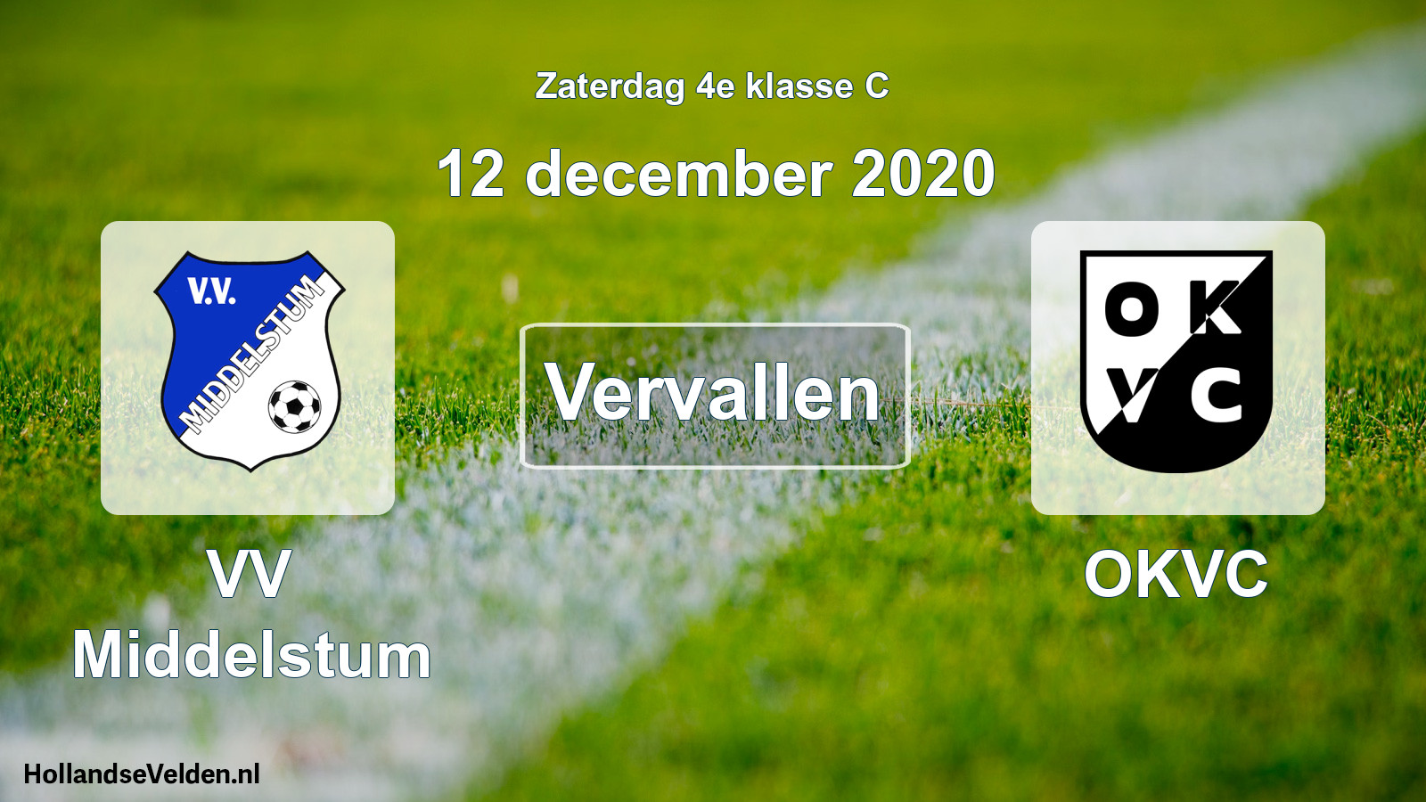 Scheduled Match: VV Middelstum - OKVC (12 December 2020)