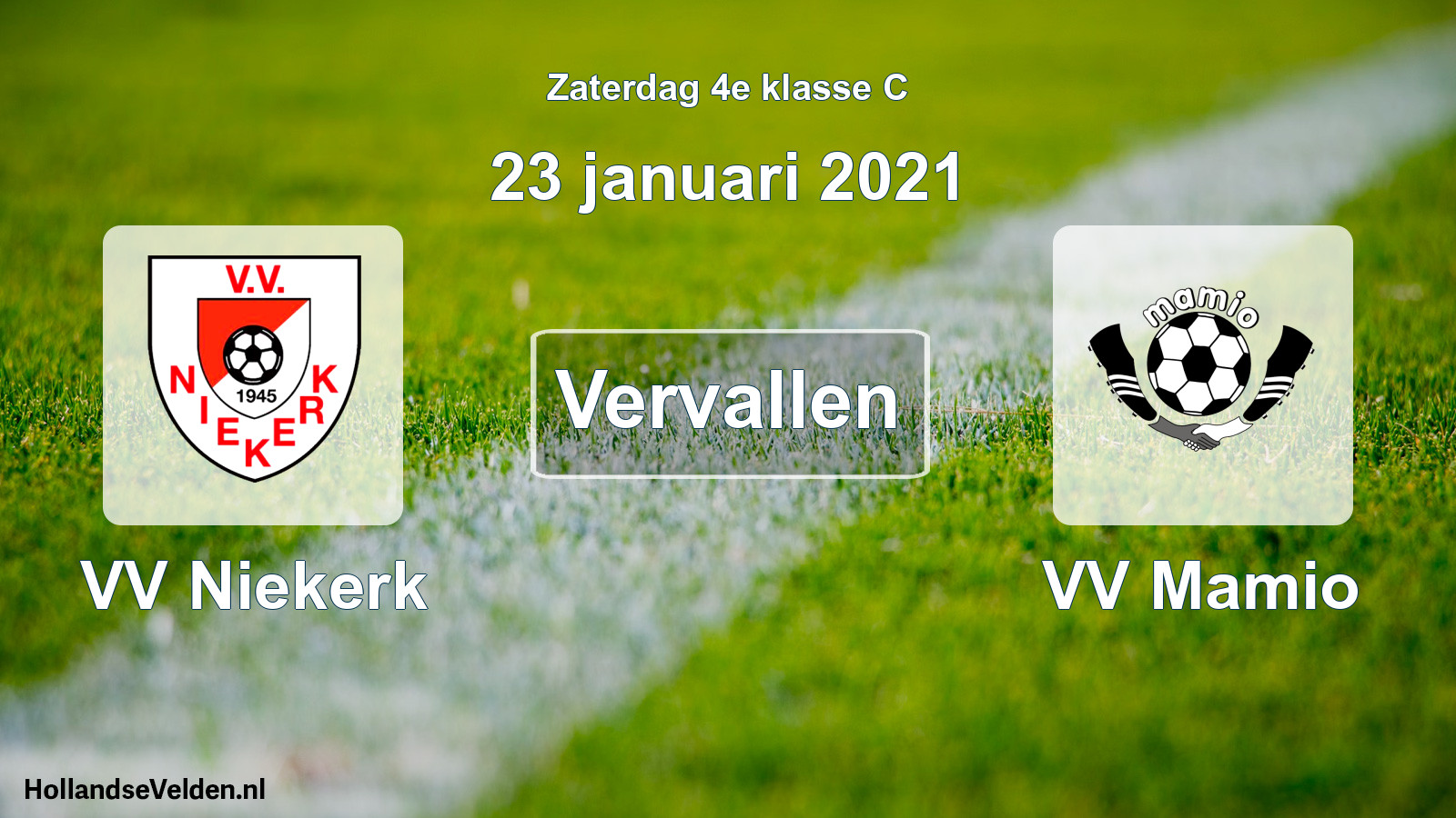 Scheduled Match: VV Niekerk - VV Mamio (23 January 2021)