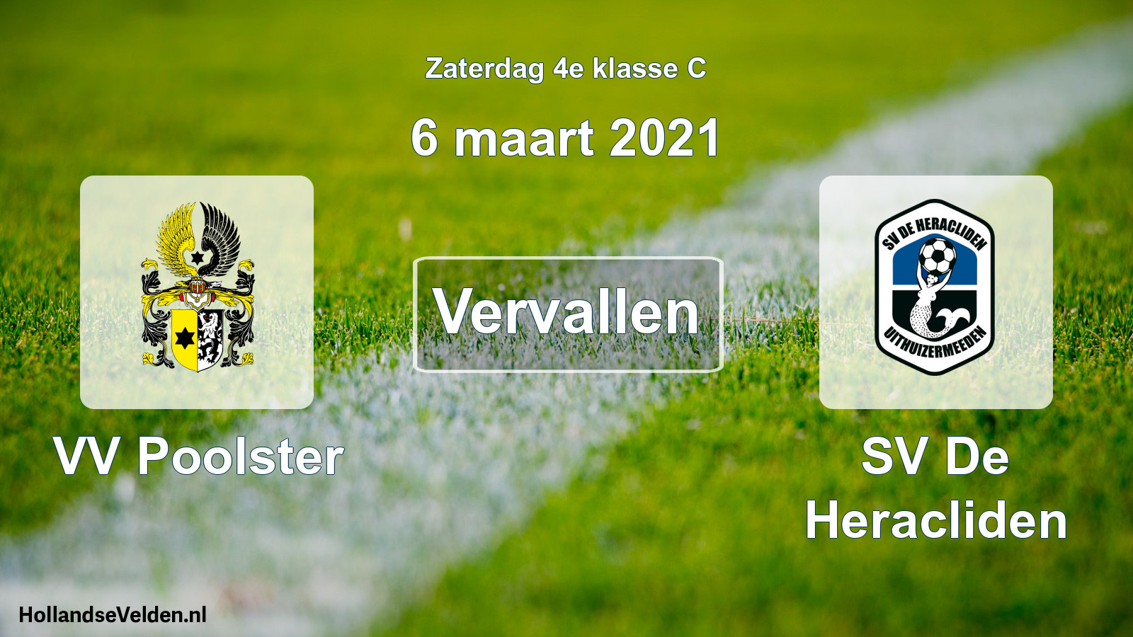 Scheduled Match: VV Poolster - SV De Heracliden (6 March 2021)