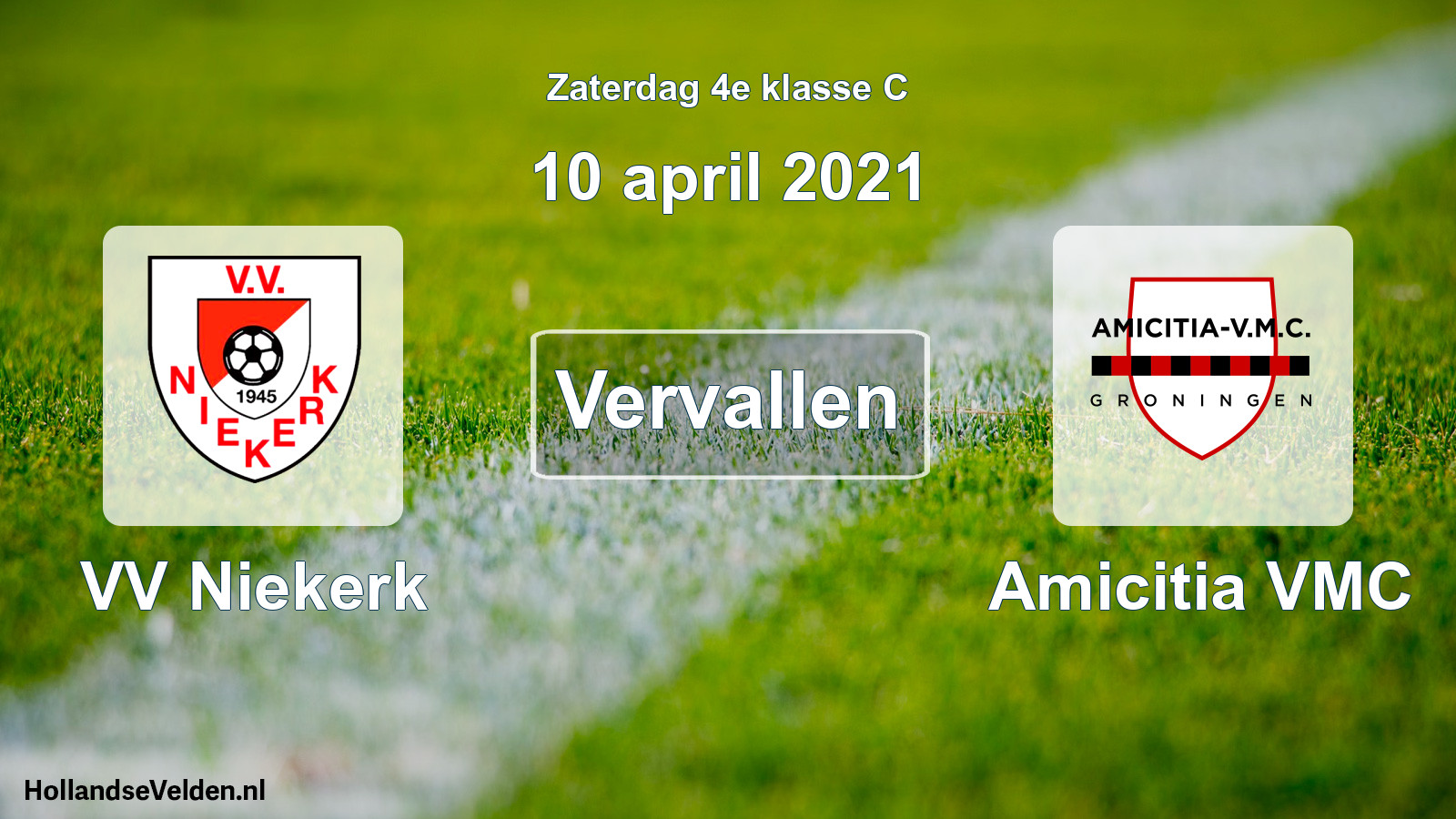 Scheduled Match: VV Niekerk - Amicitia VMC (10 April 2021)