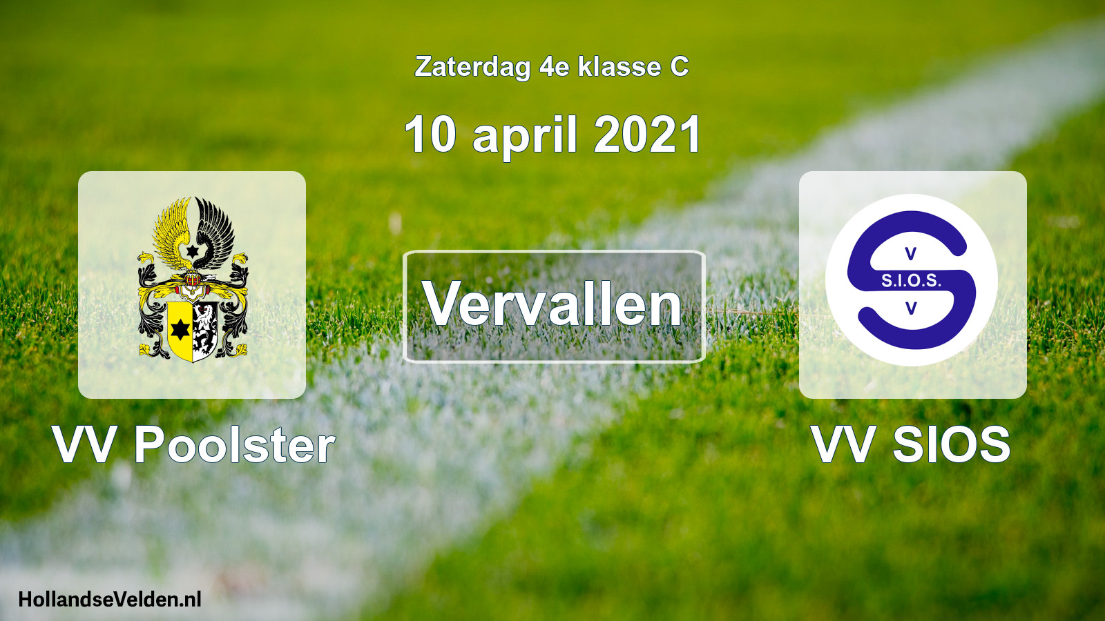 Scheduled Match: VV Poolster - VV SIOS (10 April 2021)