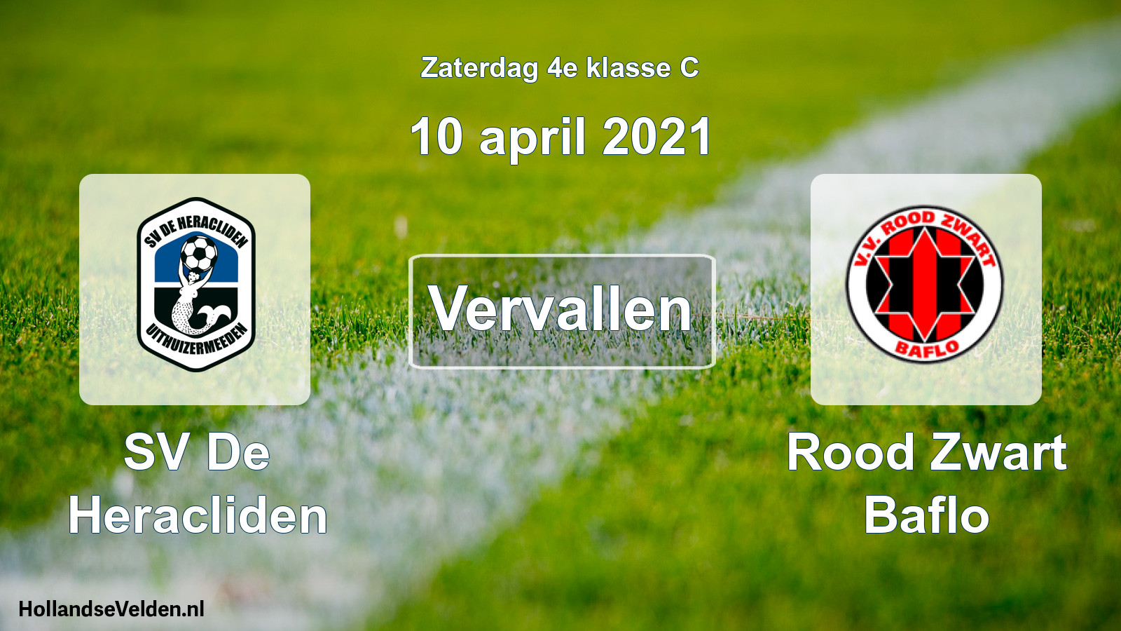 Scheduled Match: SV De Heracliden - Rood Zwart Baflo (10 April 2021)