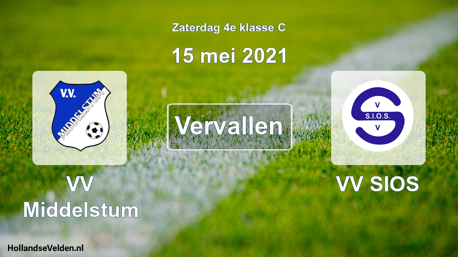 Scheduled Match: VV Middelstum - VV SIOS (15 May 2021)