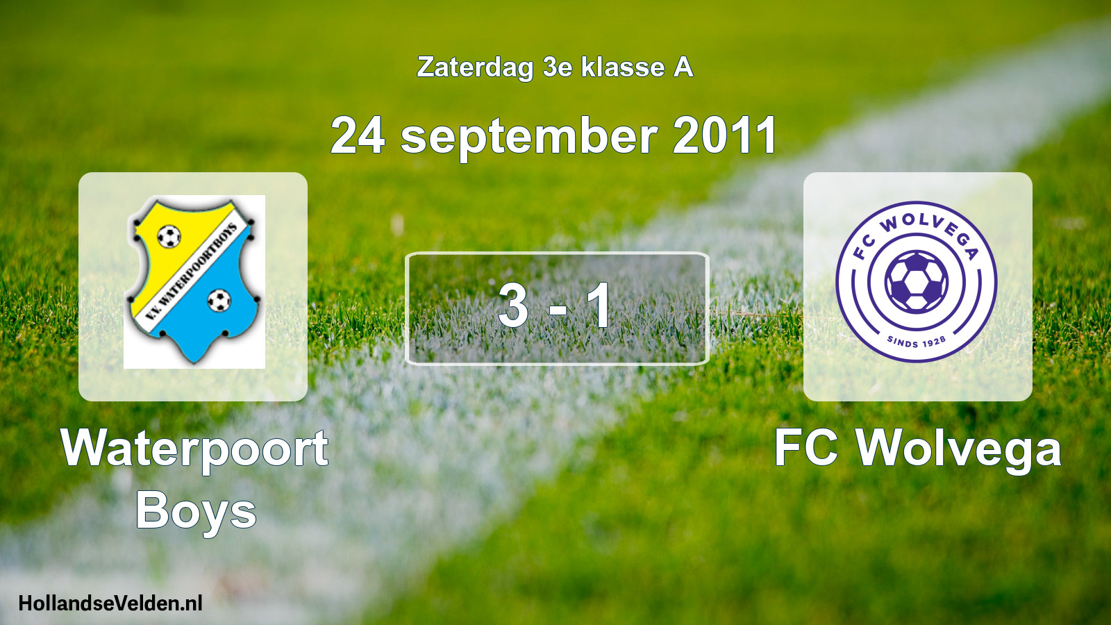 Total number of matches played: Waterpoort Boys - FC Wolvega 3 - 1 (24 September 2011)