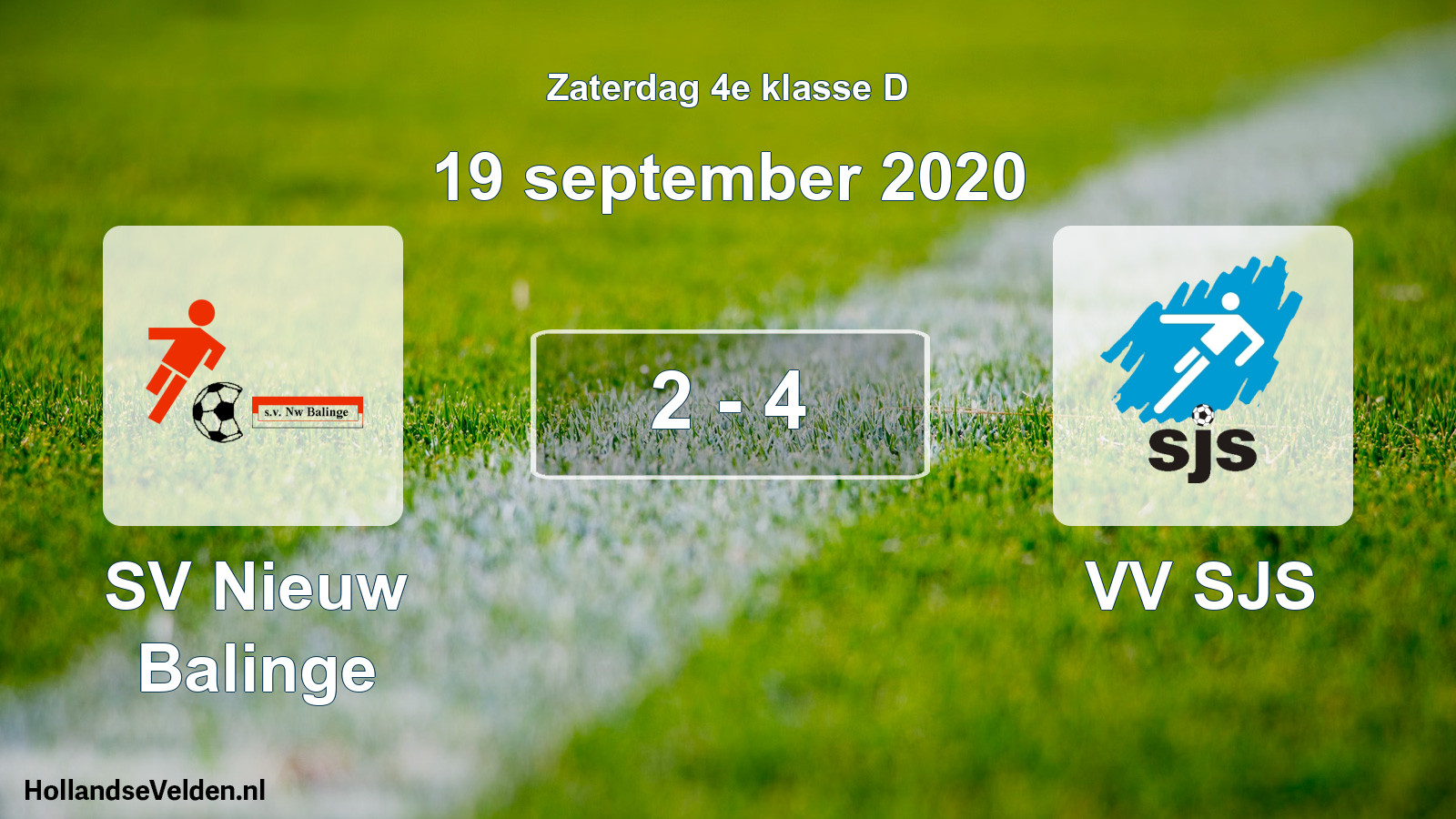 Total number of matches played: SV Nieuw Balinge - VV SJS 2 - 4 (19 September 2020)