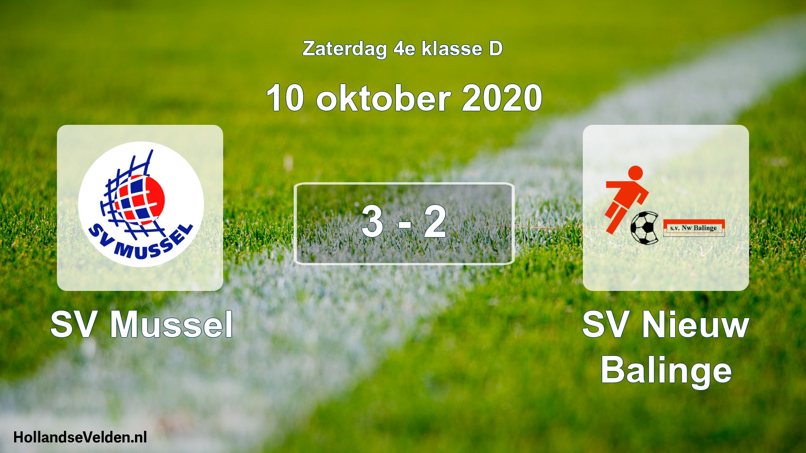 Total number of matches played: SV Mussel - SV Nieuw Balinge 3 - 2 (10 October 2020)