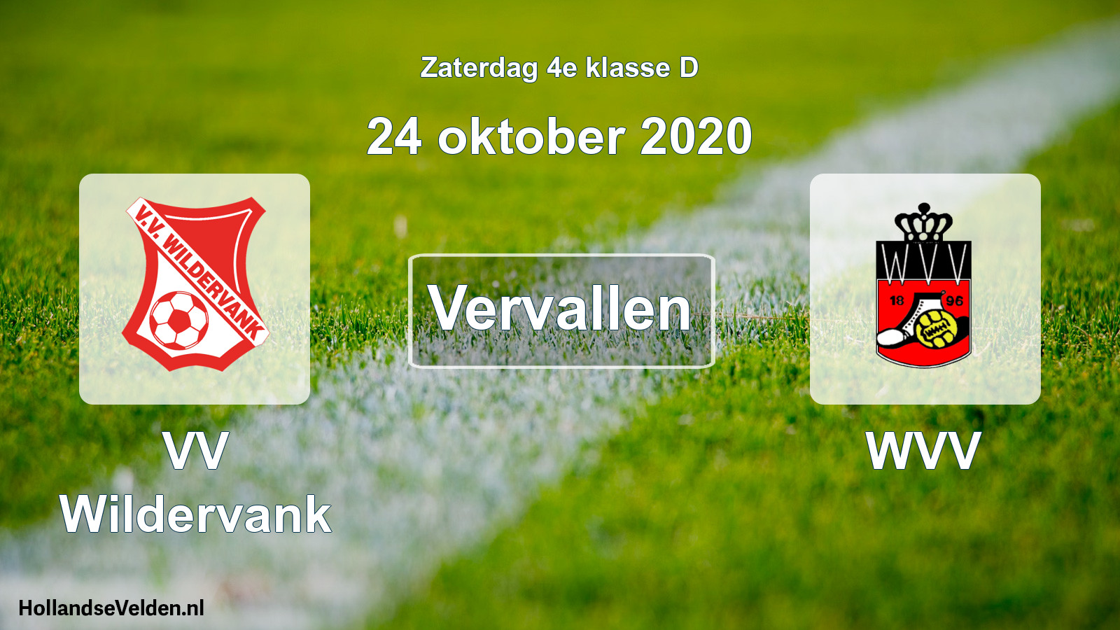 Scheduled Match: VV Wildervank - WVV (24 October 2020)