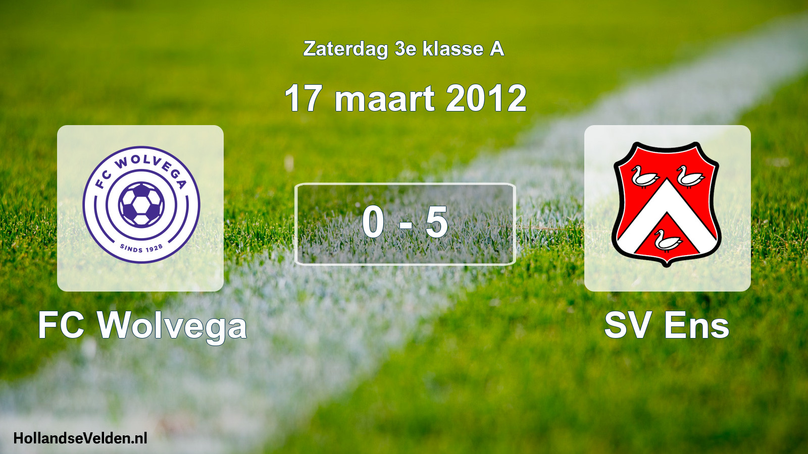 Total number of matches played: FC Wolvega - SV Ens 0 - 5 (17 March 2012)