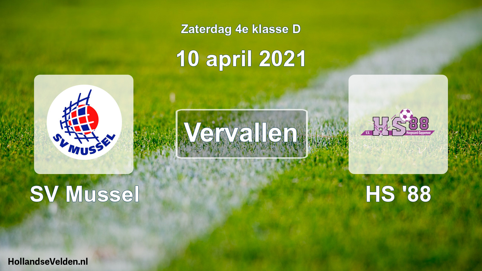 Scheduled Match: SV Mussel - HS '88 (10 April 2021)