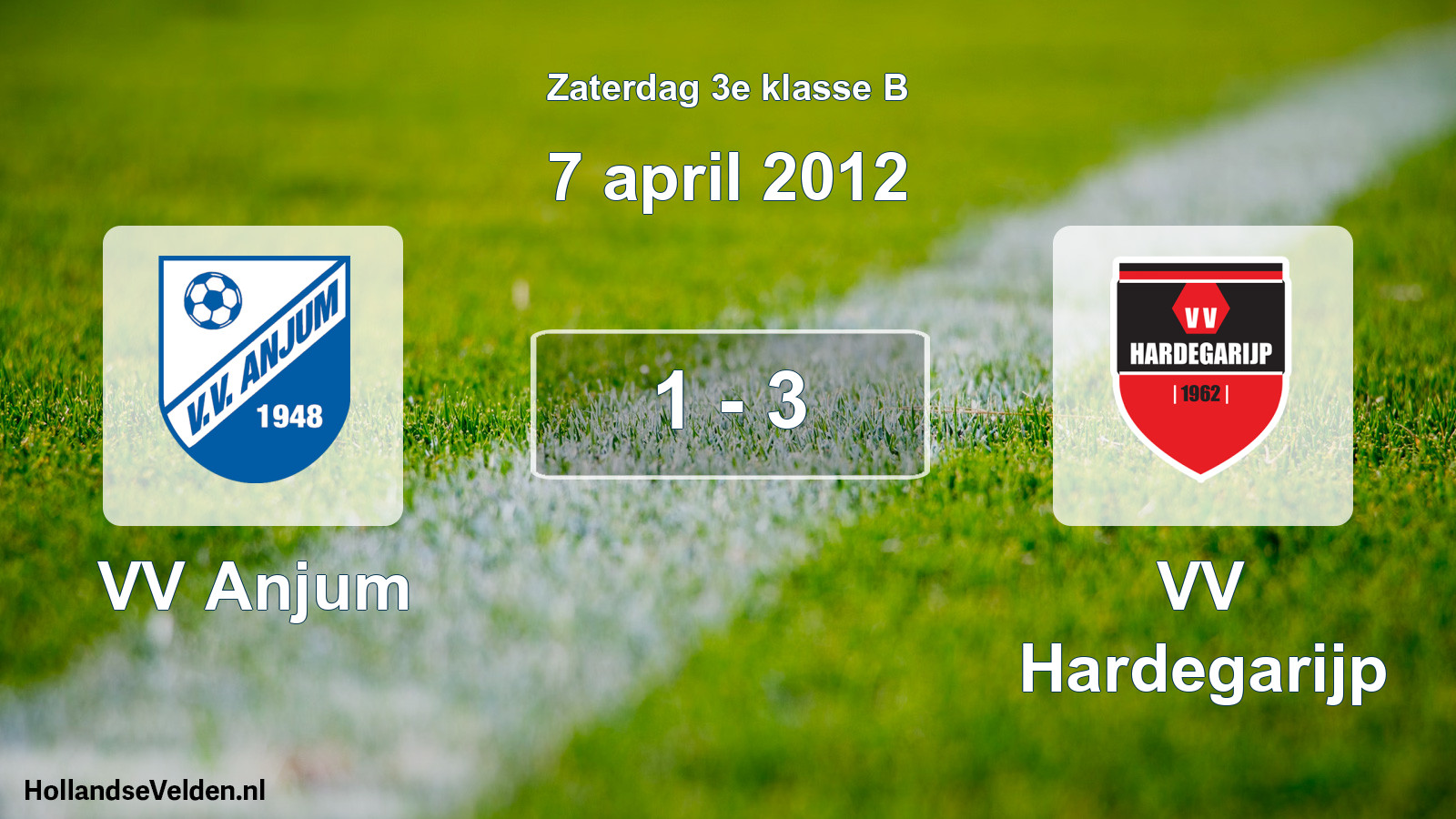 Total number of matches played: VV Anjum - VV Hardegarijp 1 - 3 (7 April 2012)