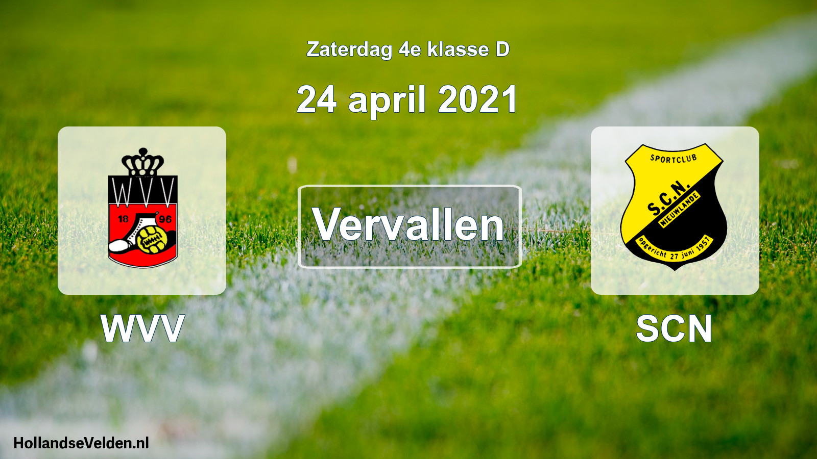 Scheduled Match: WVV - SCN (24 April 2021)