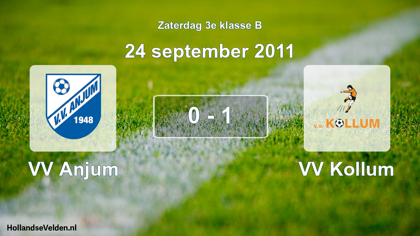 Total number of matches played: VV Anjum - VV Kollum 0 - 1 (24 September 2011)