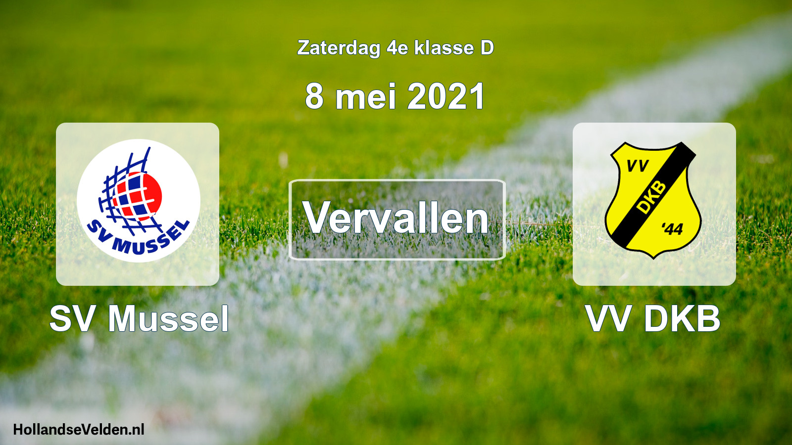 Scheduled Match: SV Mussel - VV DKB (8 May 2021)