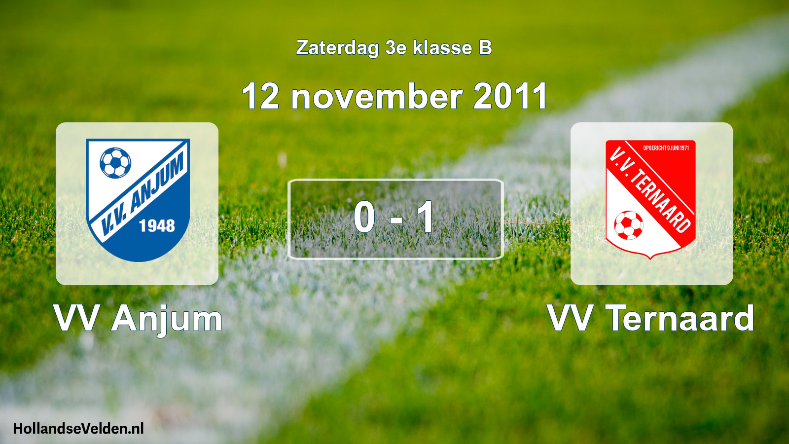 Total number of matches played: VV Anjum - VV Ternaard 0 - 1 (12 November 2011)