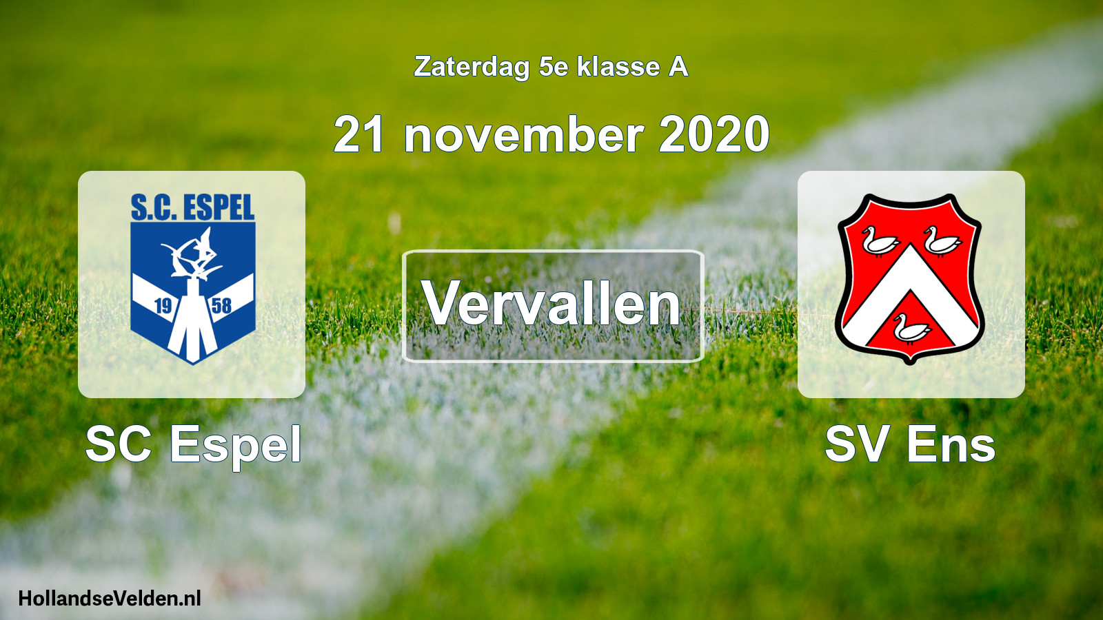 Scheduled Match: SC Espel - SV Ens (21 November 2020)