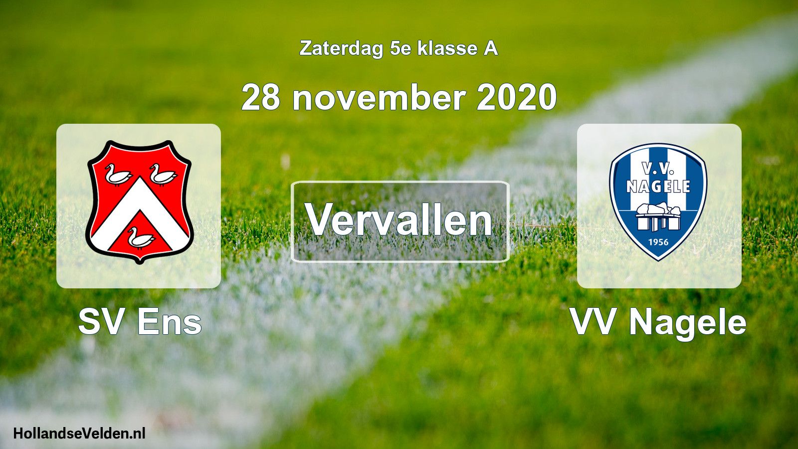 Scheduled Match: SV Ens - VV Nagele (28 November 2020)