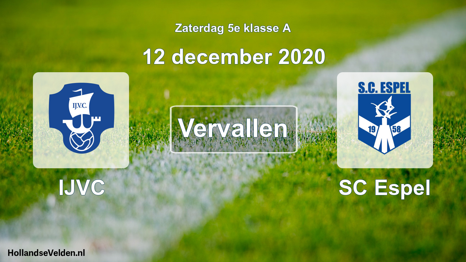 Scheduled Match: IJVC - SC Espel (12 December 2020)