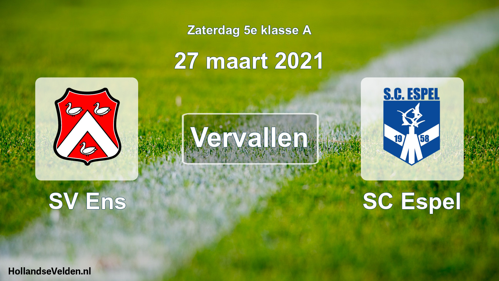 Scheduled Match: SV Ens - SC Espel (27 March 2021)