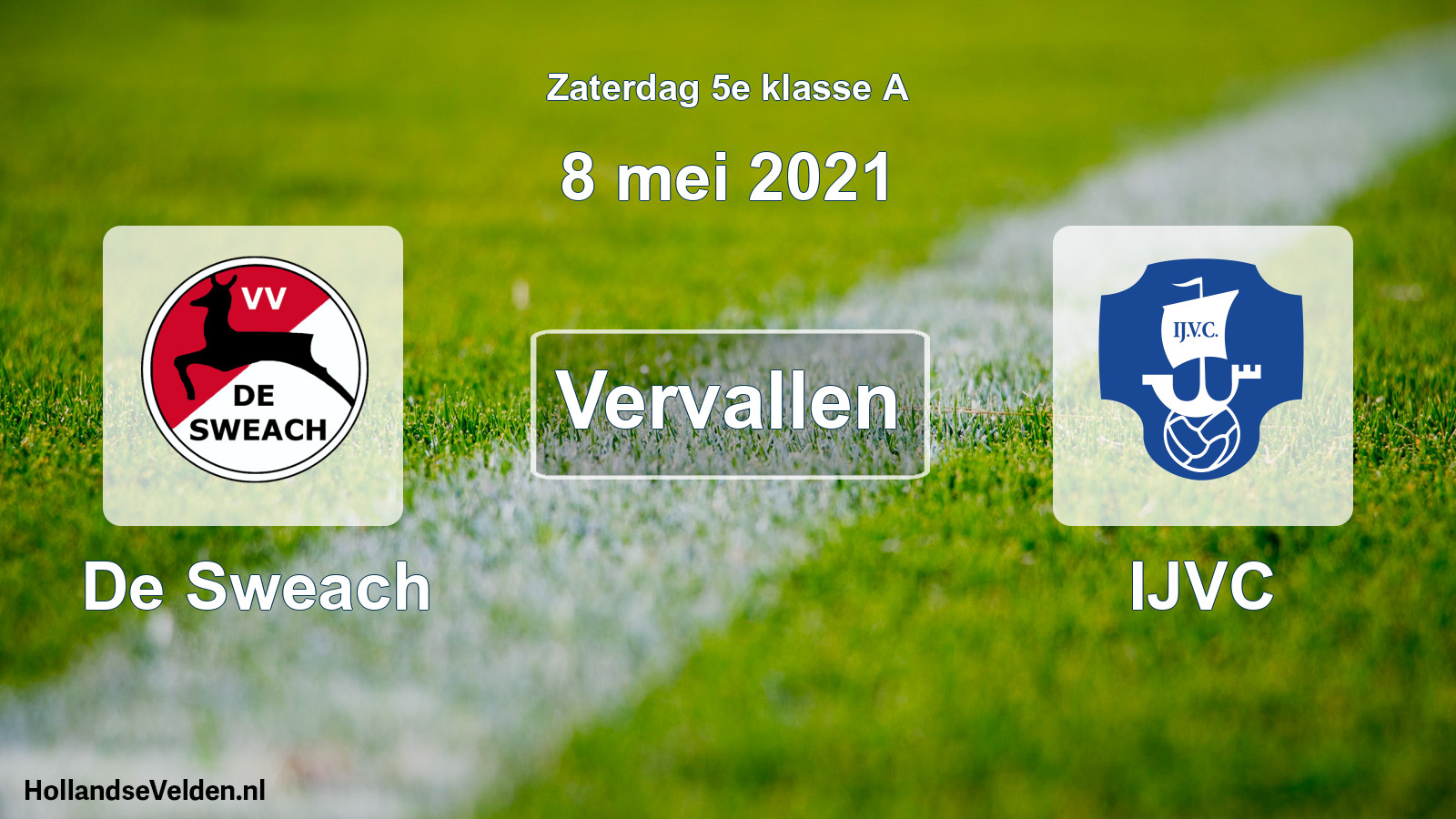 Scheduled Match: De Sweach - IJVC (8 May 2021)