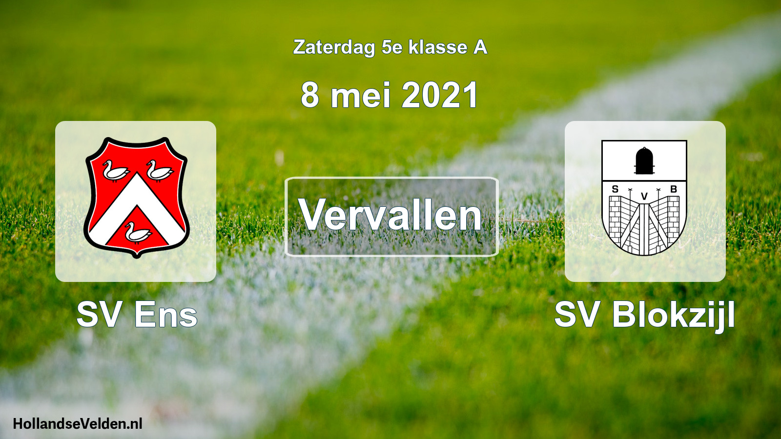 Scheduled Match: SV Ens - SV Blokzijl (8 May 2021)