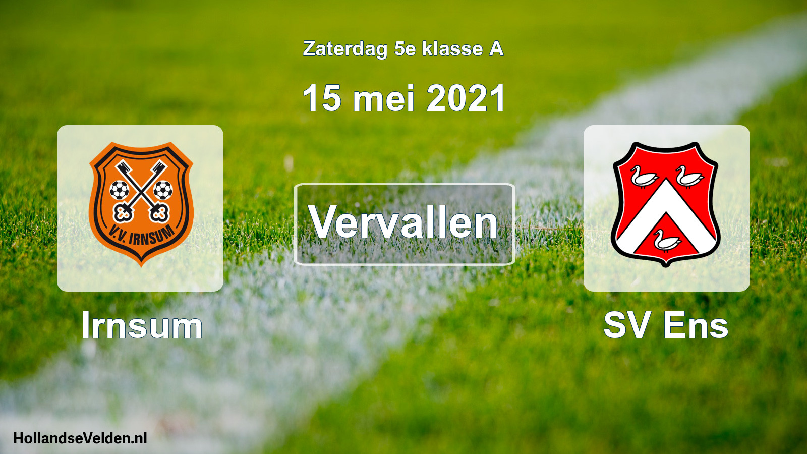 Scheduled Match: Irnsum - SV Ens (15 May 2021)