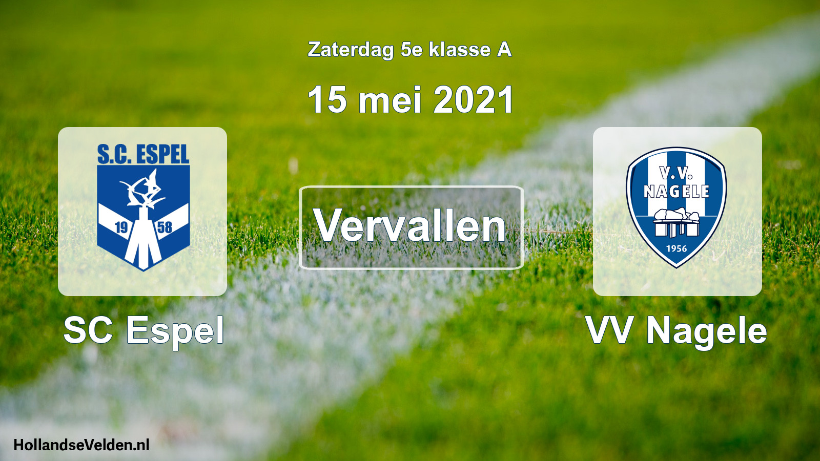 Scheduled Match: SC Espel - VV Nagele (15 May 2021)