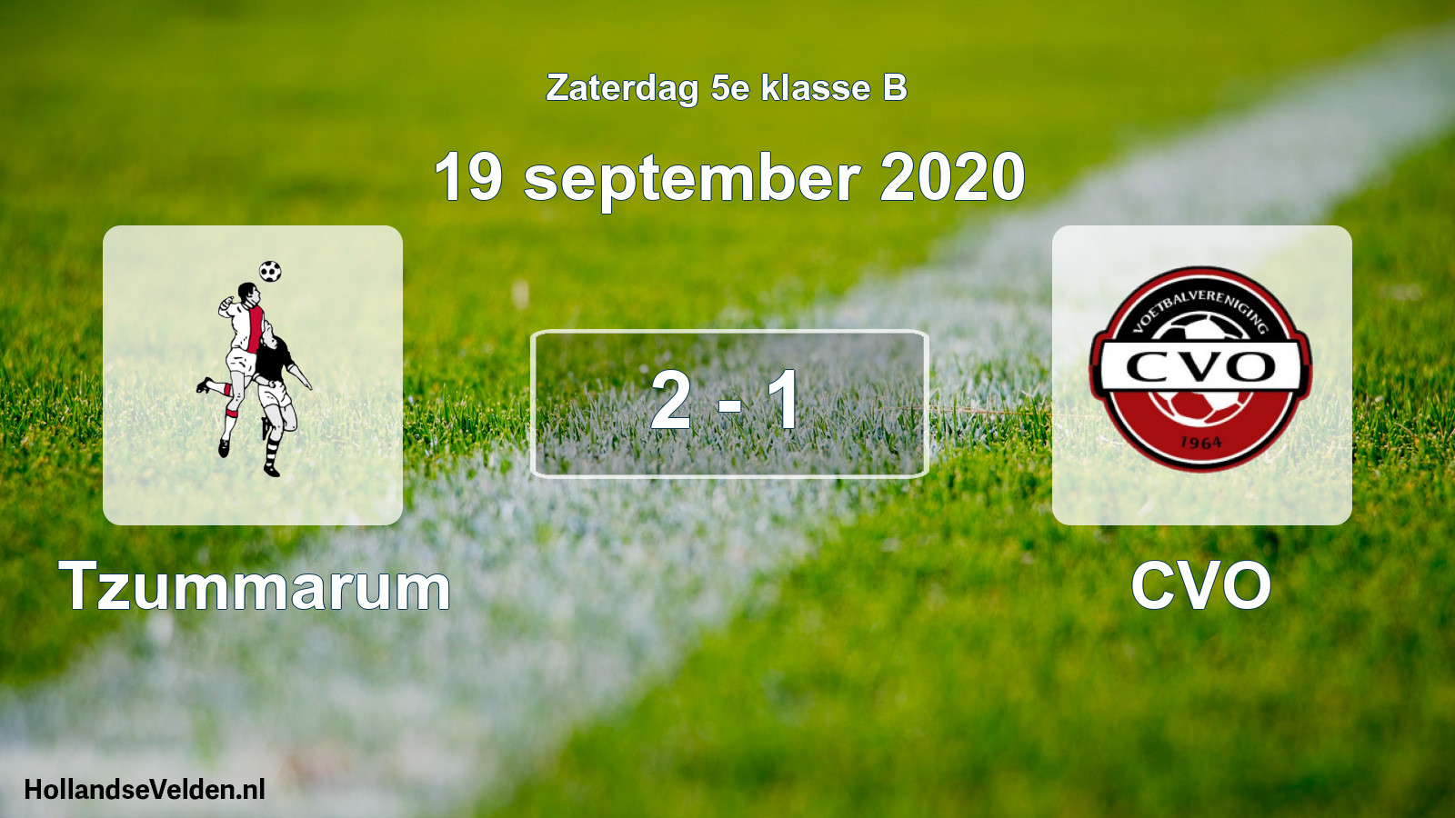 Total number of matches played: Tzummarum - CVO 2 - 1 (19 September 2020)