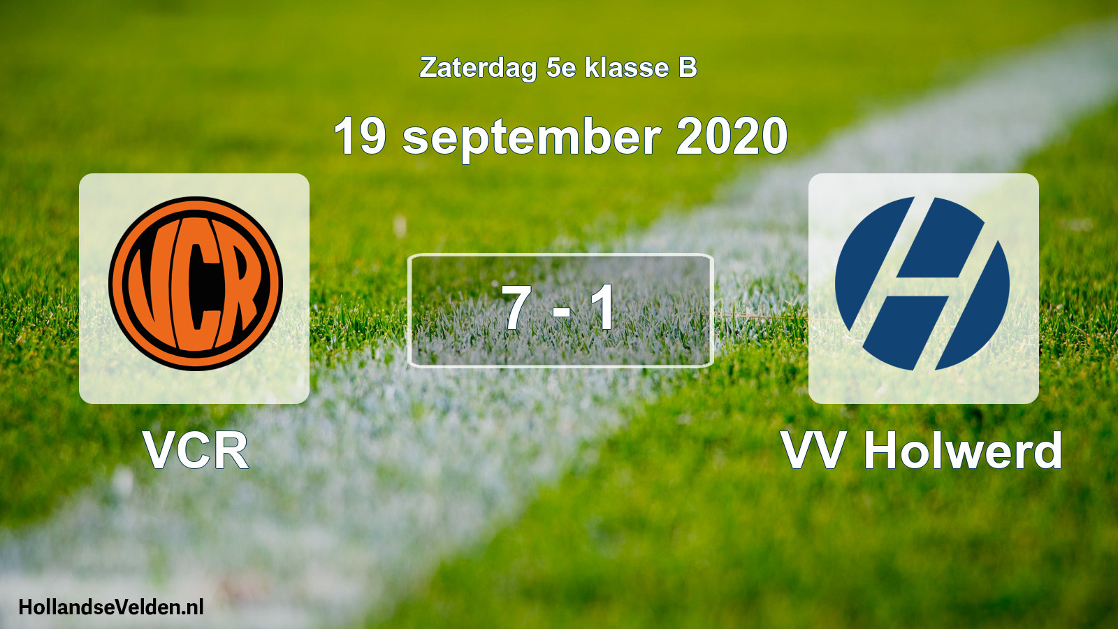 Total number of matches played: VCR - VV Holwerd 7 - 1 (19 September 2020)