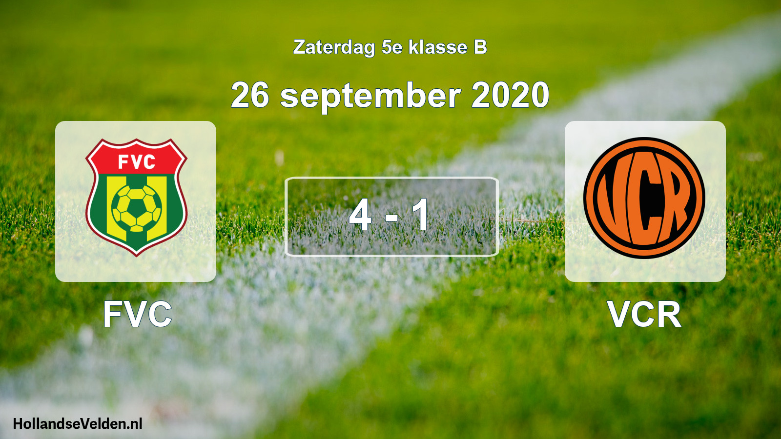 Total number of matches played: FVC - VCR 4 - 1 (26 September 2020)