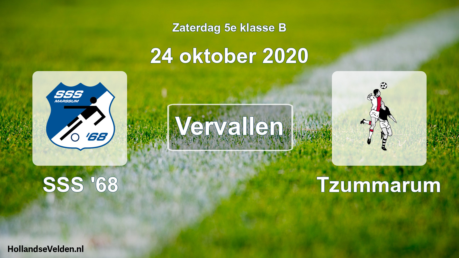 Scheduled Match: SSS '68 - Tzummarum (24 October 2020)