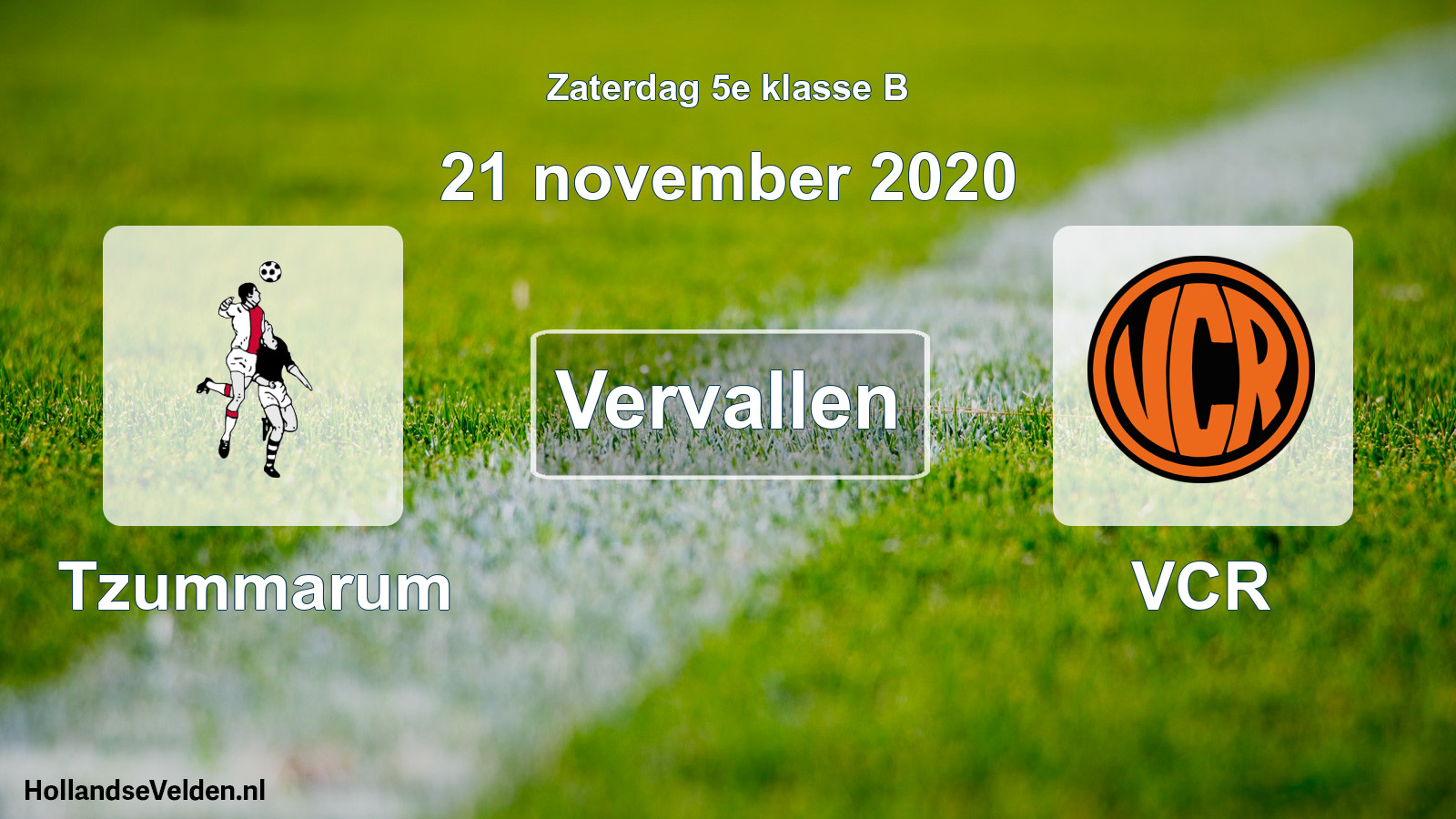 Scheduled Match: Tzummarum - VCR (21 November 2020)