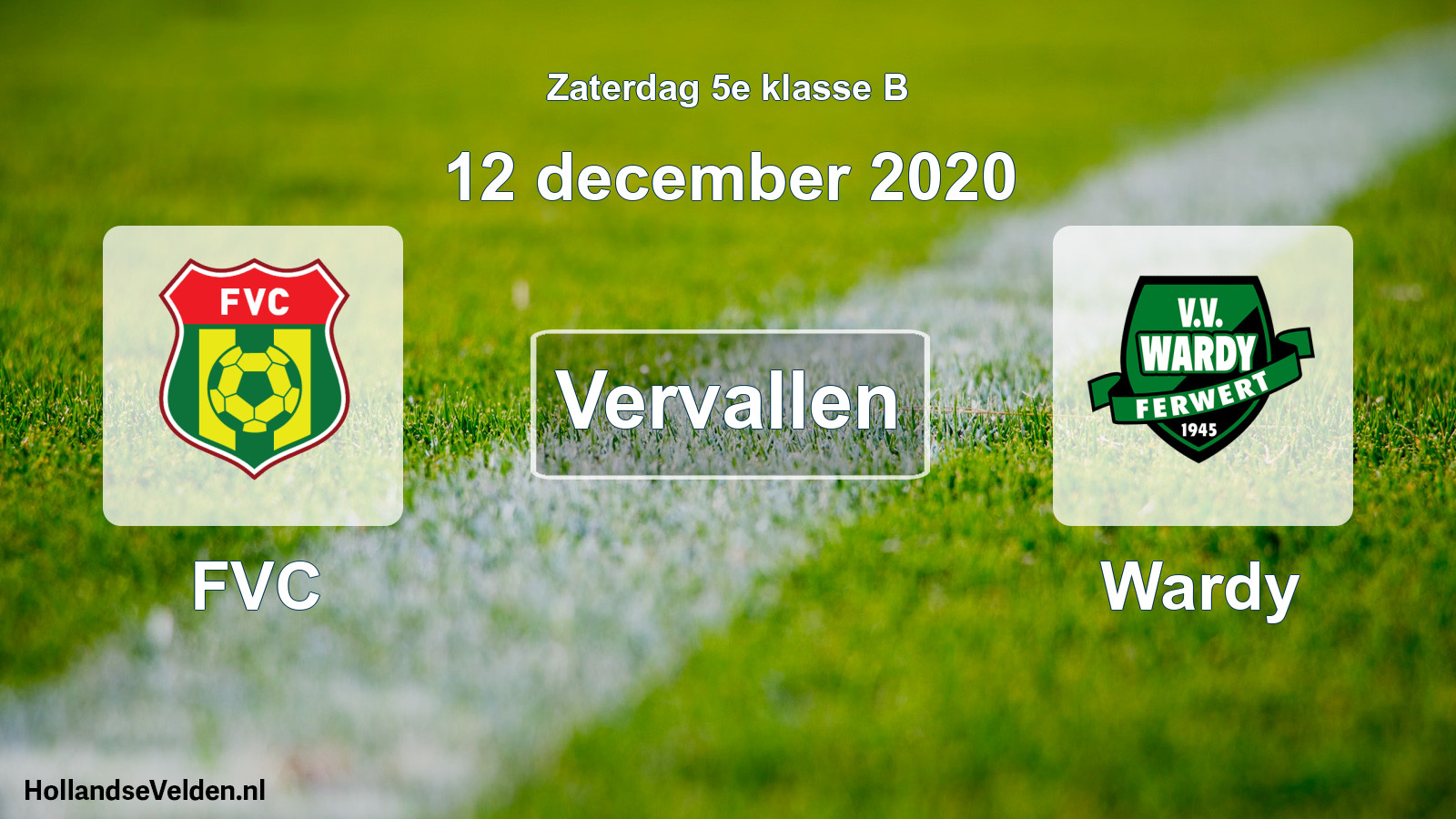 Scheduled Match: FVC - Wardy (12 December 2020)
