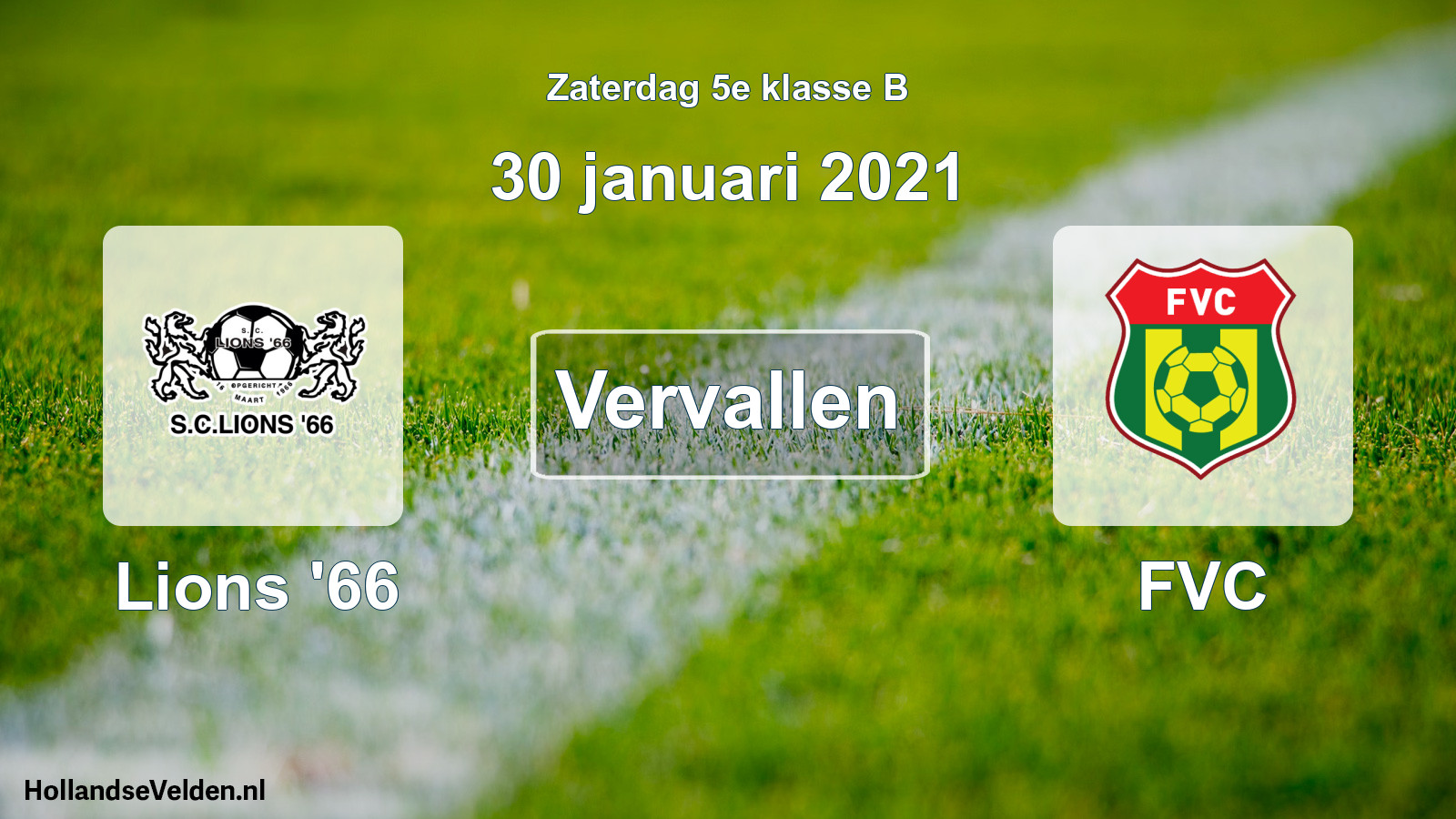 Scheduled Match: Lions '66 - FVC (30 January 2021)