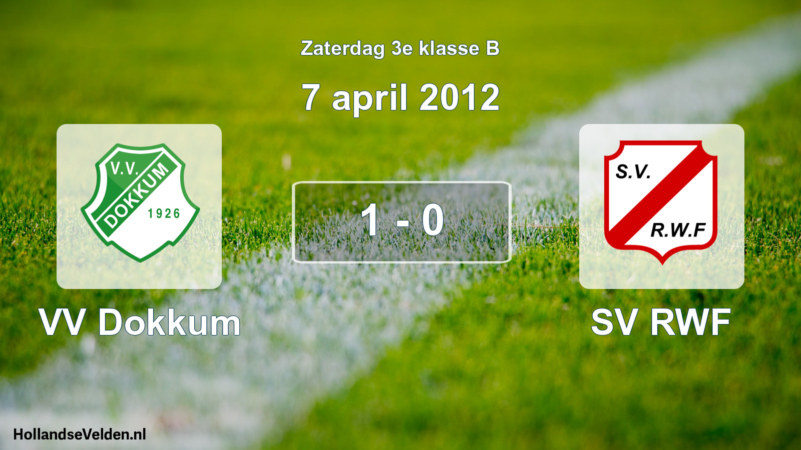 Total number of matches played: VV Dokkum - SV RWF 1 - 0 (7 April 2012)