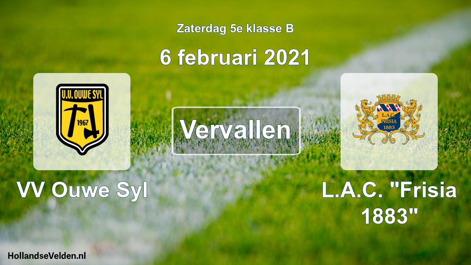 Scheduled Match: VV Ouwe Syl - L.A.C. 