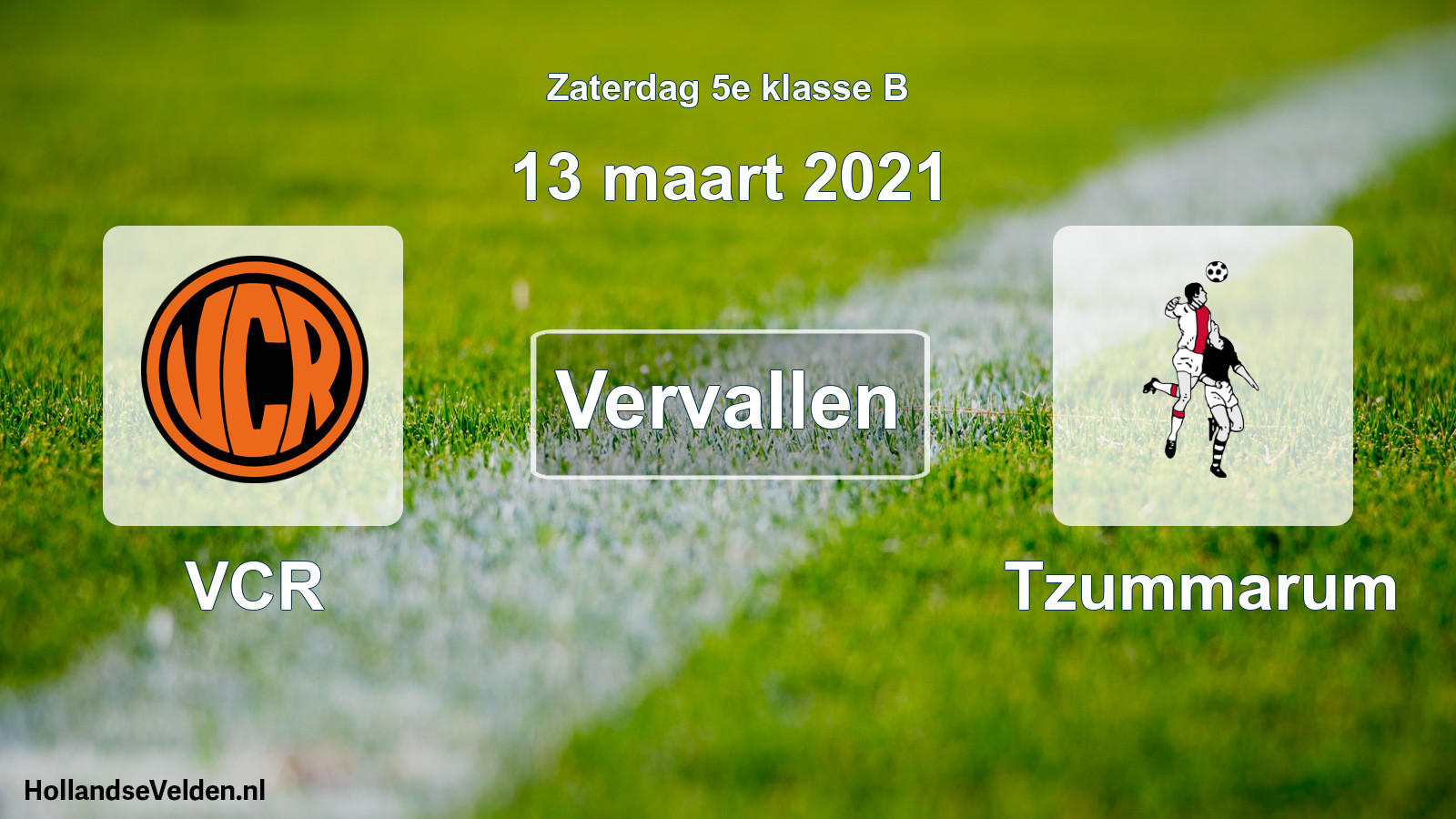 Scheduled Match: VCR - Tzummarum (13 March 2021)