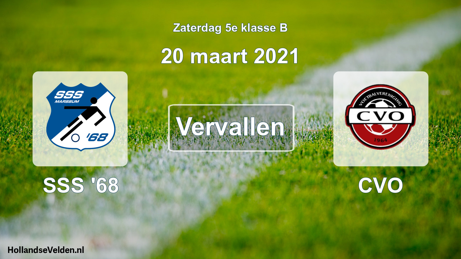 Scheduled Match: SSS '68 - CVO (20 March 2021)
