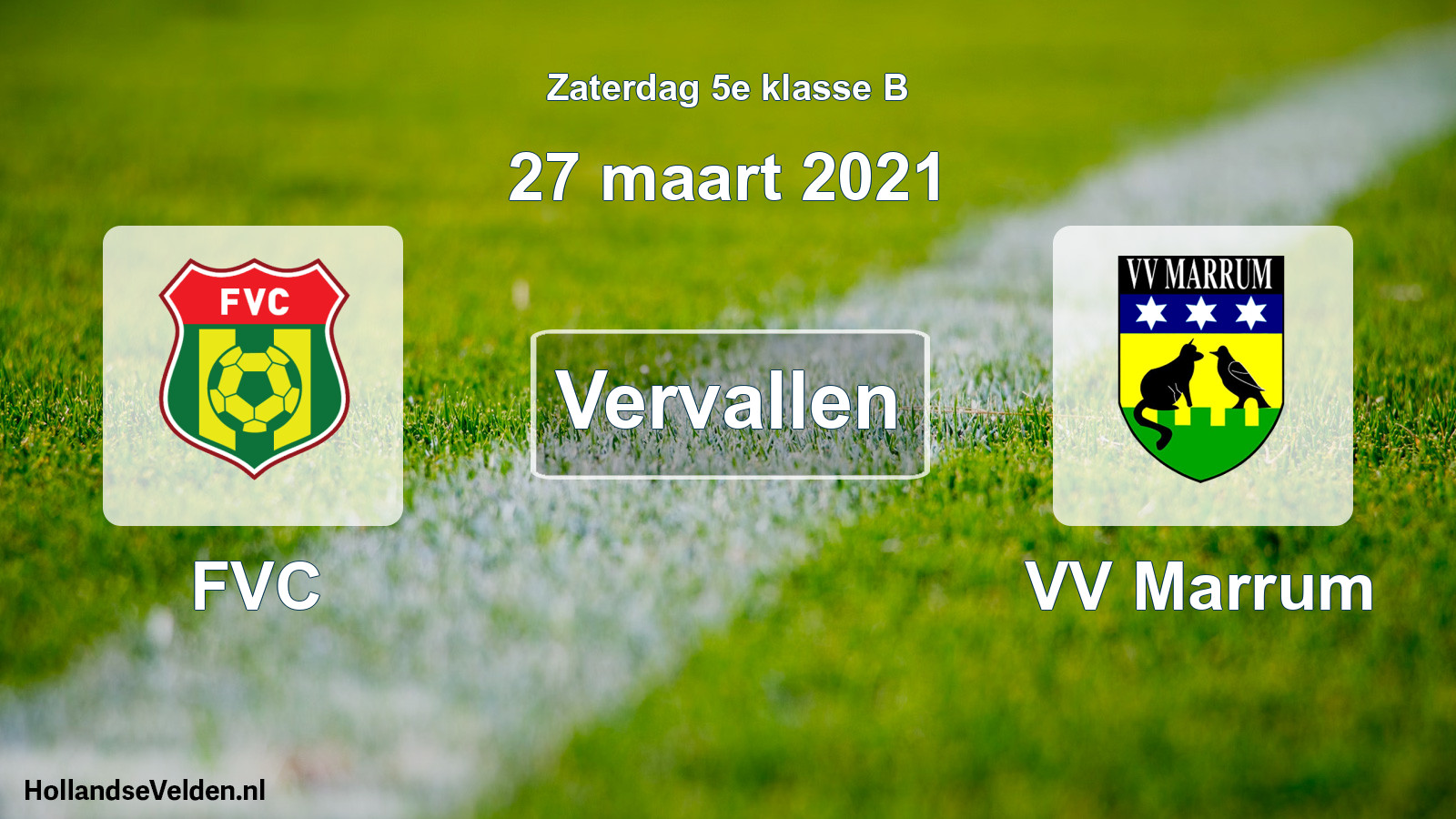 Scheduled Match: FVC - VV Marrum (27 March 2021)