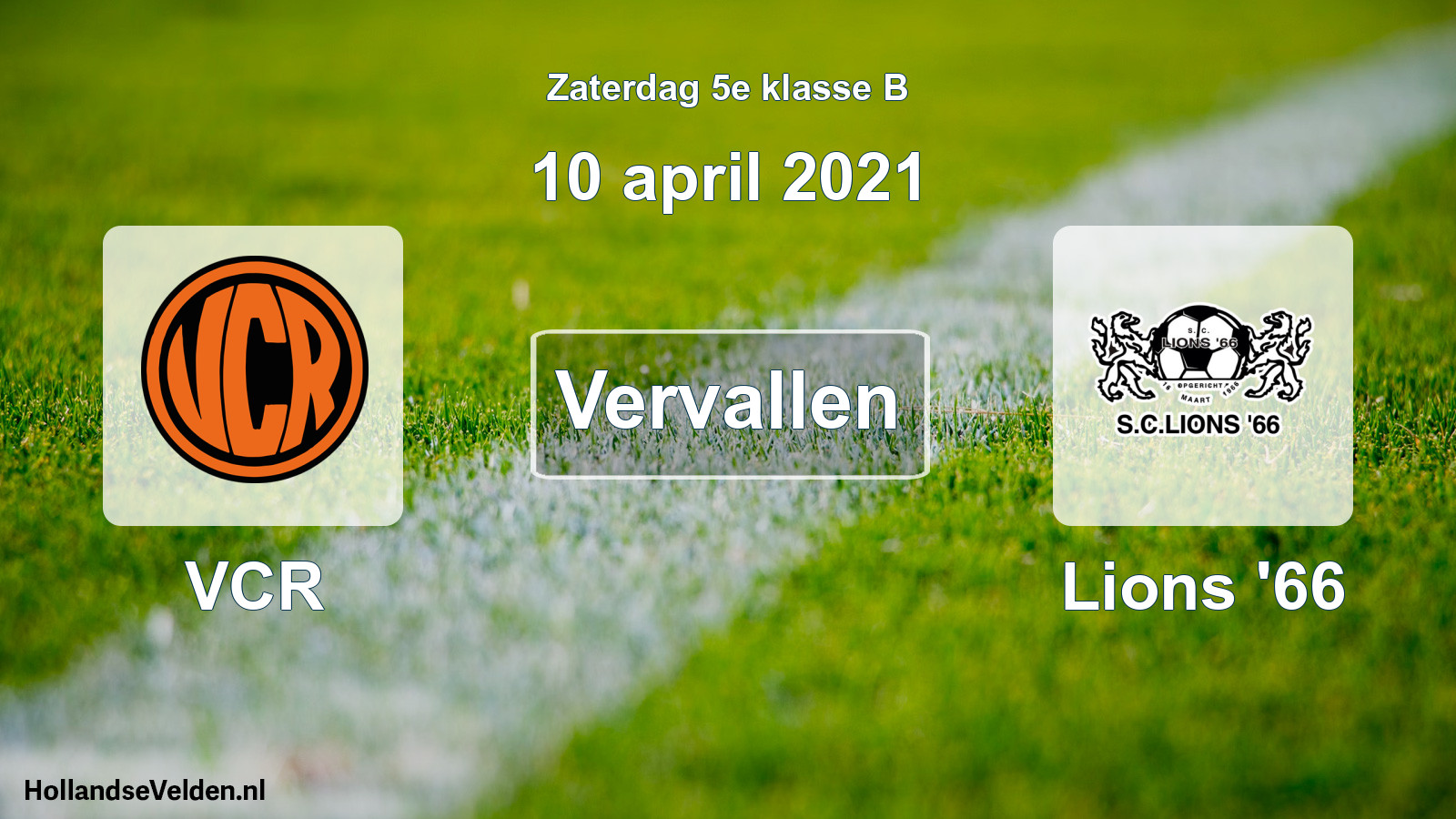 Scheduled Match: VCR - Lions '66 (10 April 2021)