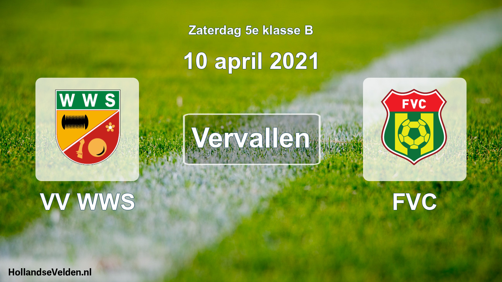 Scheduled Match: VV WWS - FVC (10 April 2021)
