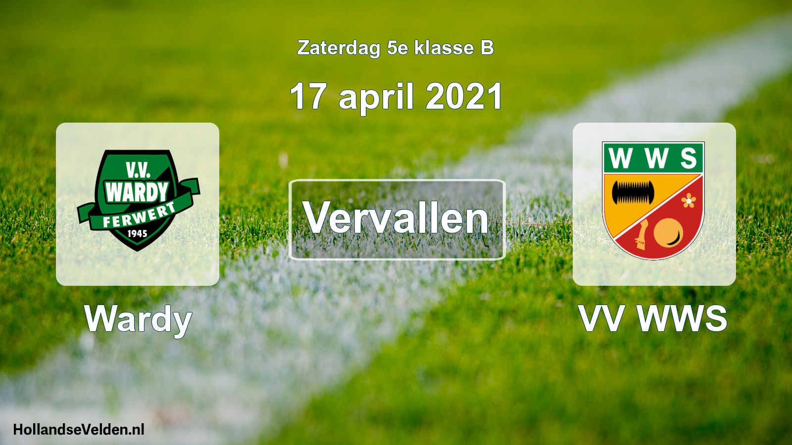 Scheduled Match: Wardy - VV WWS (17 April 2021)