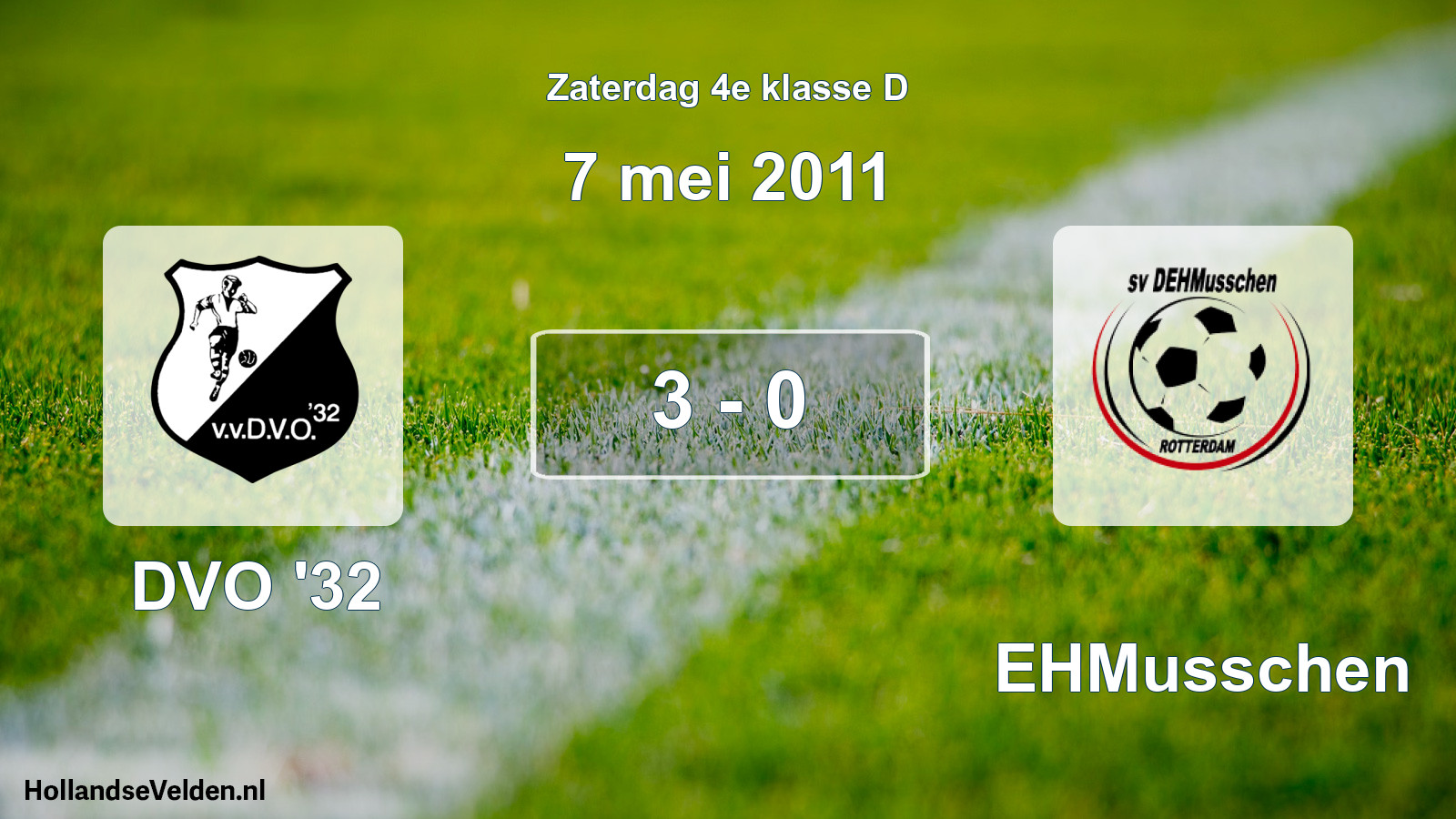 Total number of matches played: DVO '32 - DEHMusschen 3 - 0 (7 May 2011)