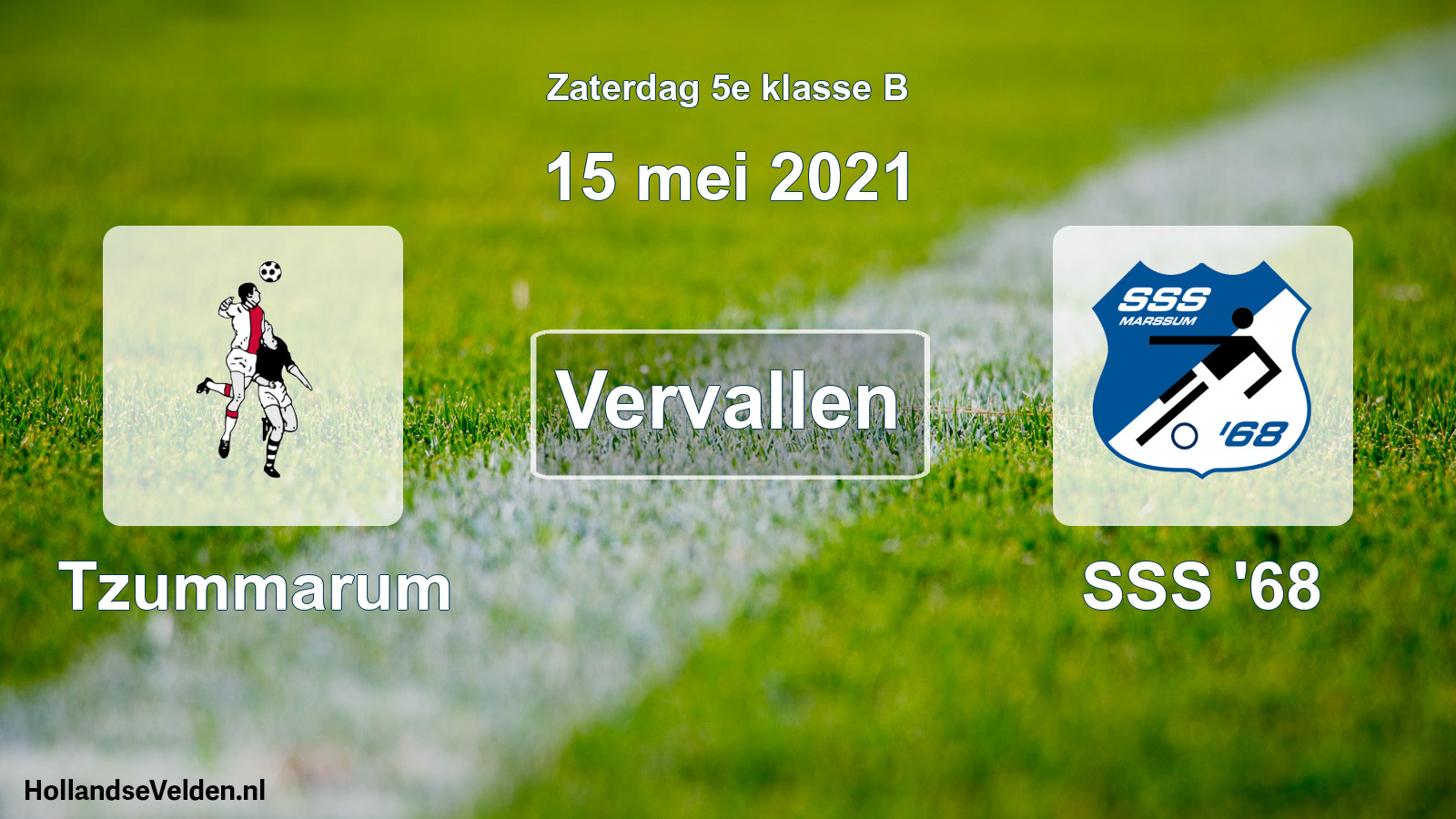 Scheduled Match: Tzummarum - SSS '68 (15 May 2021)