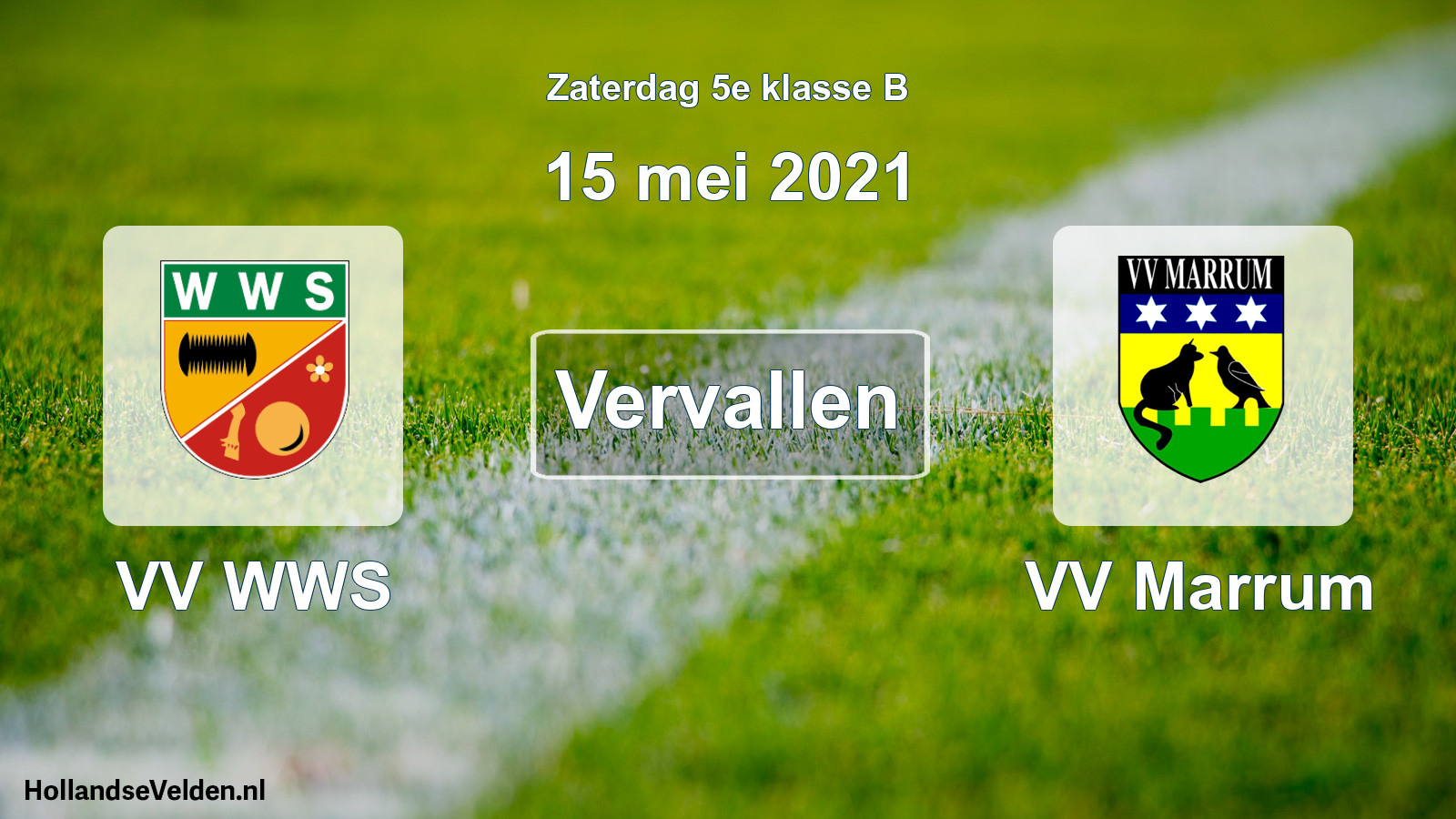 Scheduled Match: VV WWS - VV Marrum (15 May 2021)