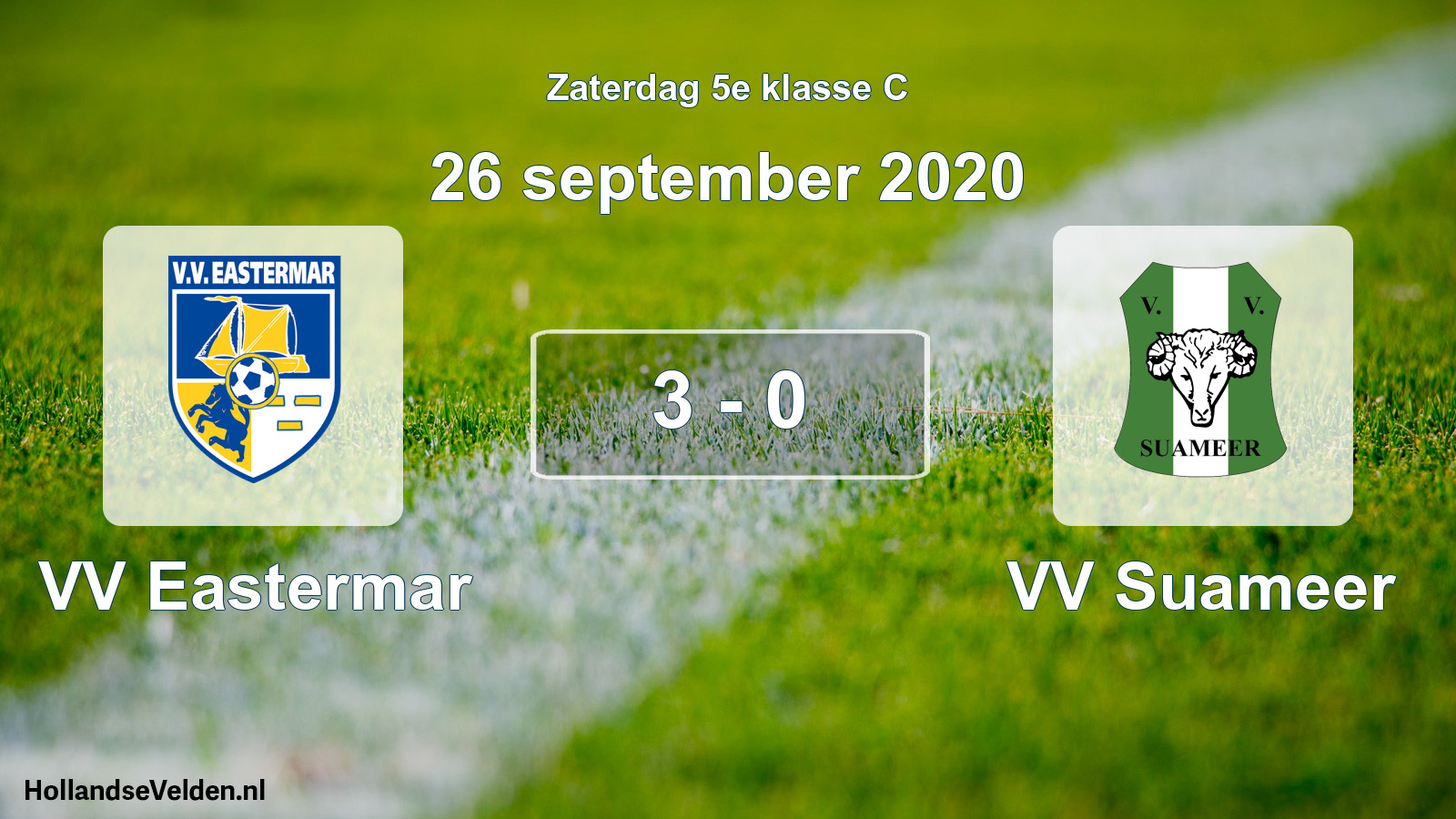 Total number of matches played: VV Eastermar - VV Suameer 3 - 0 (26 September 2020)